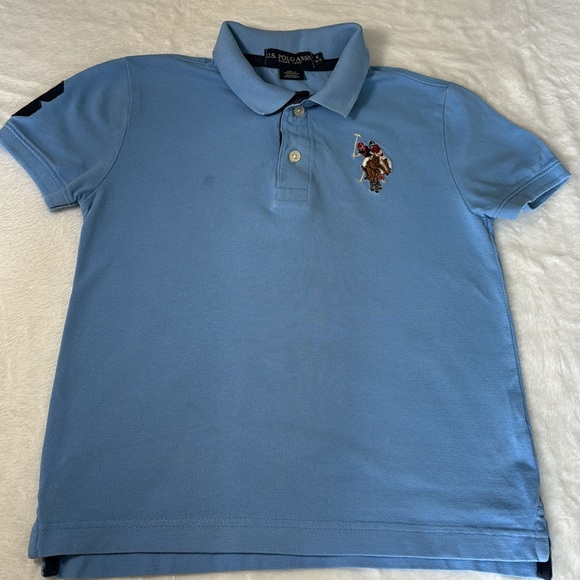 Boys’ Ralph Lauren U. S. Polo Assn Denim Blue Embroidered iconic Polo Sz S 6, 7 - Picture 9 of 15